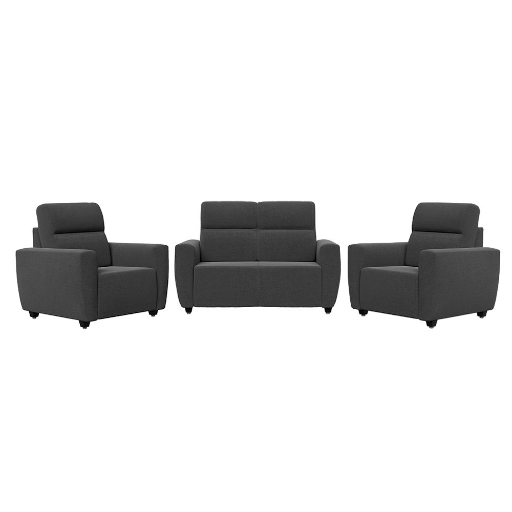Wakefit Belize sofa set - (2+1+1) - Reflection Charcoal Grey